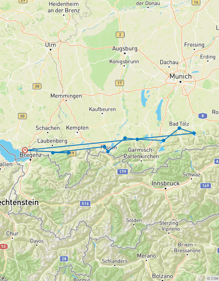 Vom Schwäbischen Meer an den Tegernsee | Geführte Ebike Reise Rundreise