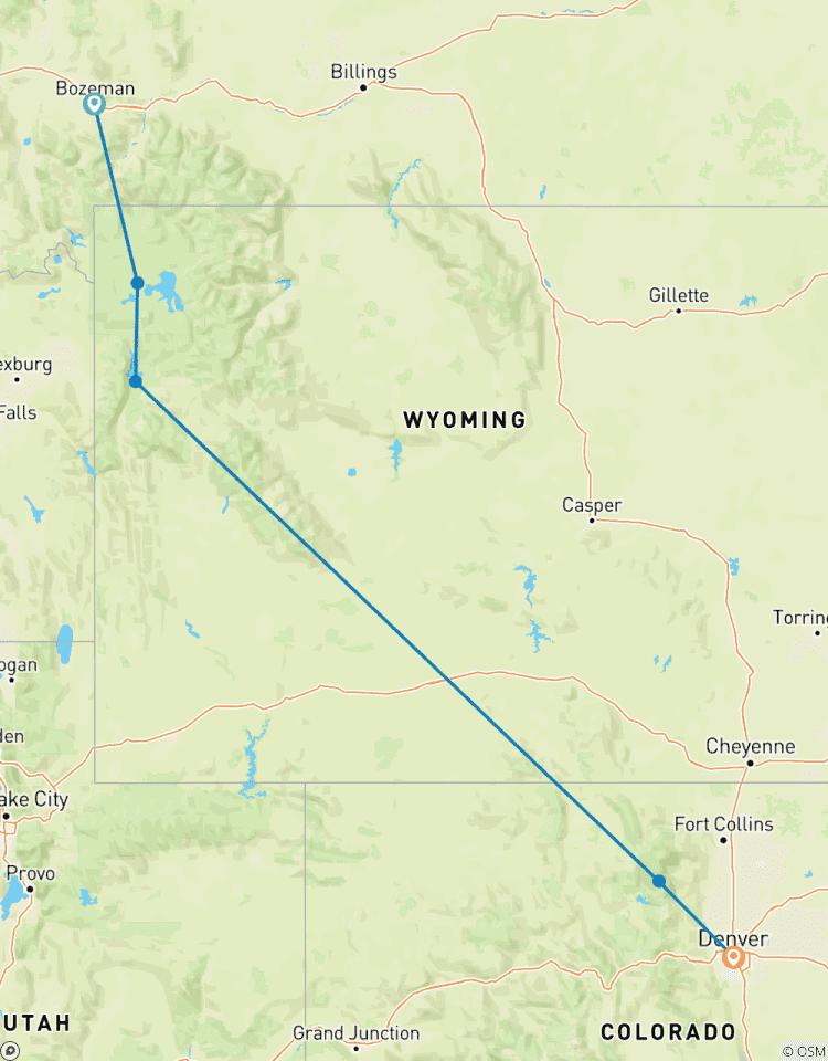 Circuito Inmersión en las montañas Rocosas: explora los parques nacionales de Yellowstone, Grand Teton y las montañas Rocosas