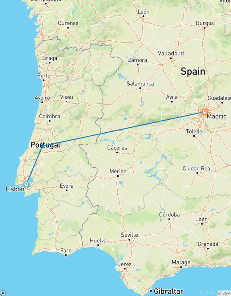 5 jours Lisbonne, Fatima et Madrid. circuit