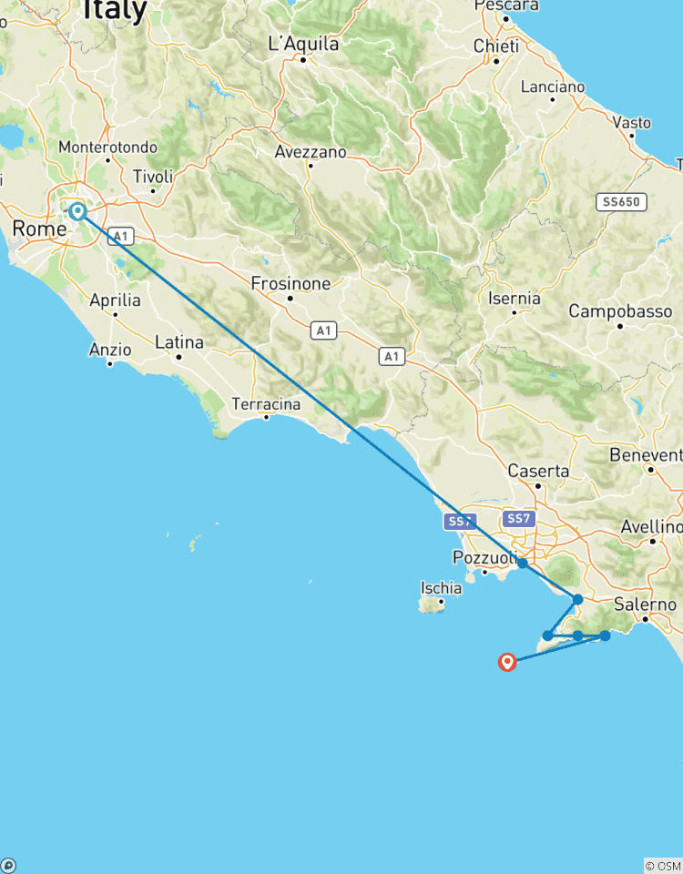 7 jours Rome, Naples et la côte amalfitaine. circuit