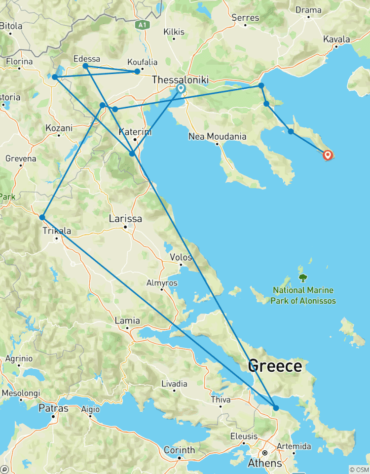 Circuito Tesoros del norte de Grecia