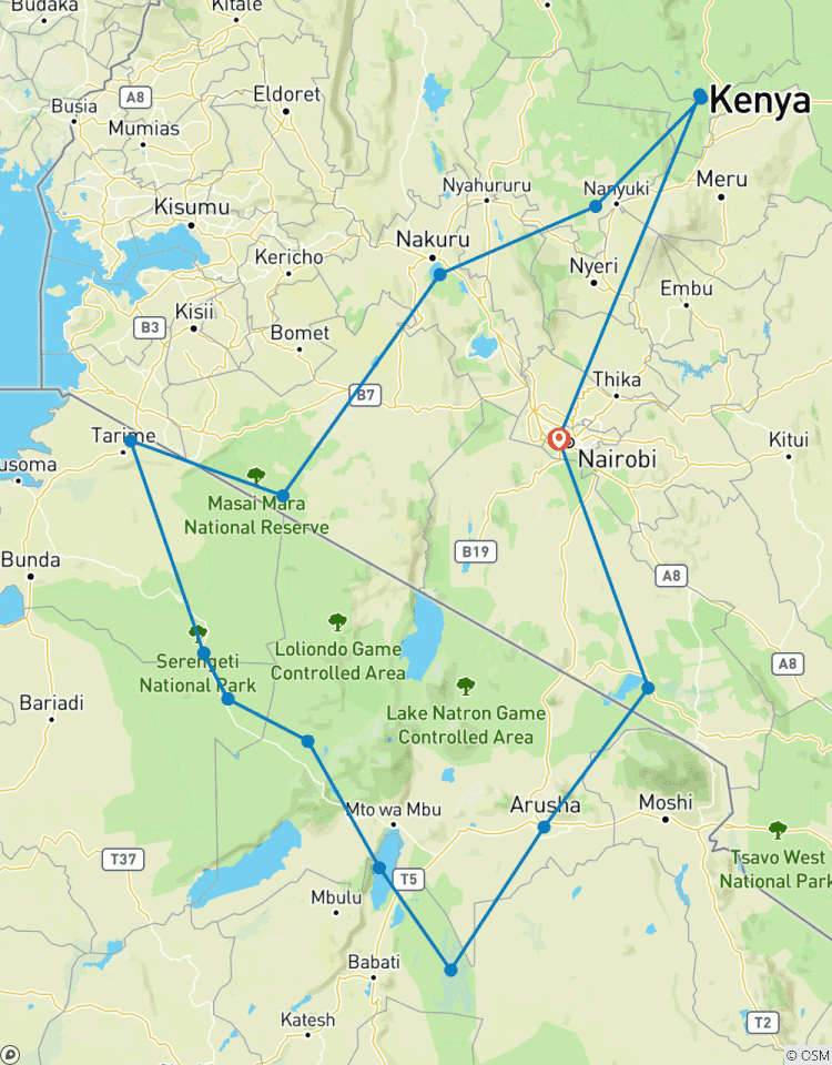 Circuito Safari exclusivo de 16 días por Kenia y Tanzania | Aventura por la fauna de la Gran Migración