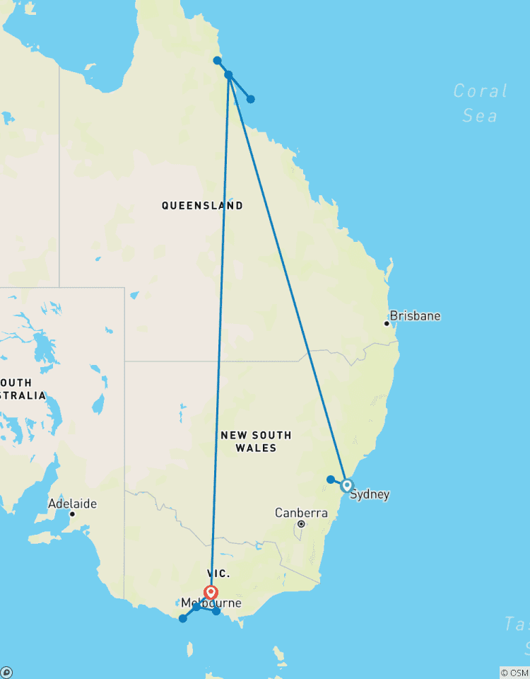 Aussie Icons Fly Stay Tour Tour