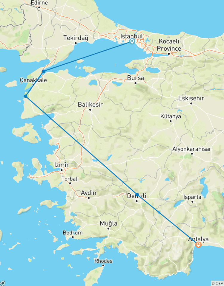 9 Days in Istanbul, Kusadasi Pammukale, Antalya. Tour