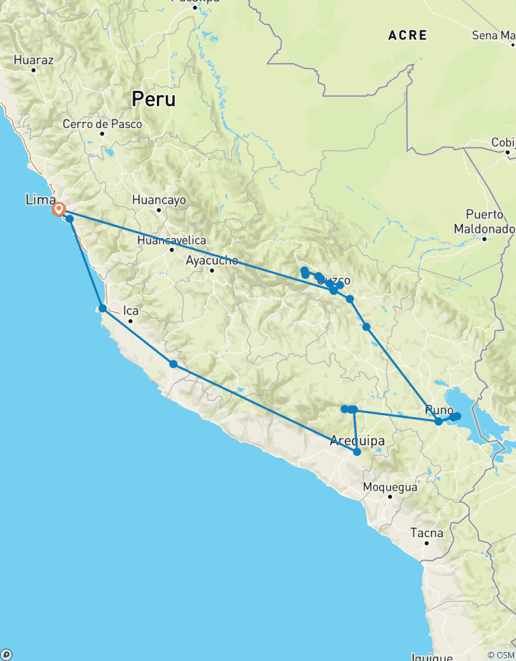 Peru Hoogtepunten van het Zuiden-rondreis