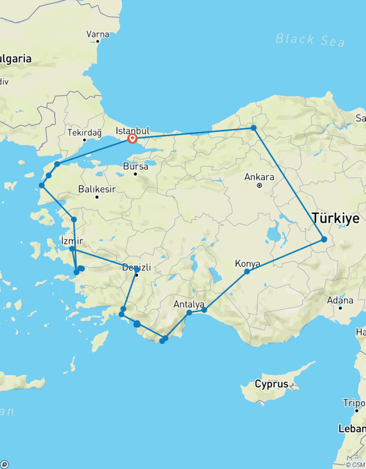 14 days of Turkey\'s prominent beauties with a group tour Tour