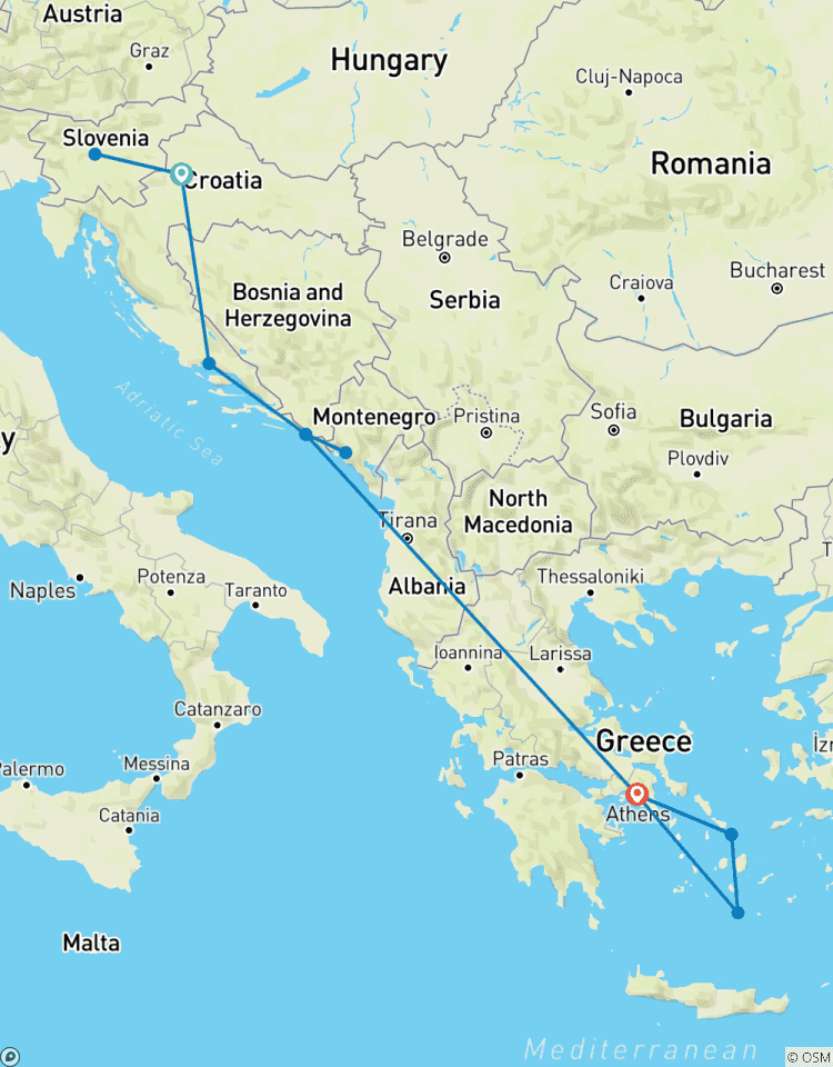 Dalmatian & Greece ( Mykonos ,Santorini) Highlights 2 FLIGHTS INCLUDED Small Group Tour Tour
