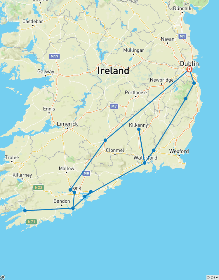 Circuito 5 días por el sureste de Irlanda desde Dublín