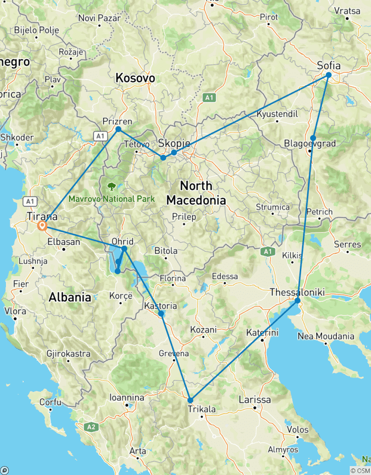 Balkan Ring - Rundreise ab Tirana - Kleingruppenreise Rundreise
