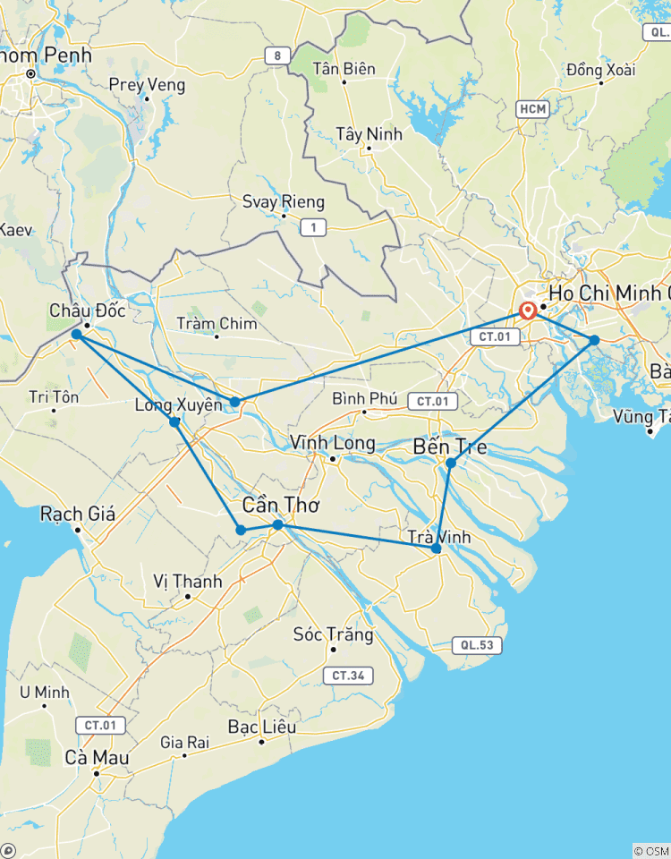 Circuito Fantástico circuito en bicicleta por el Delta del Mekong 5 días