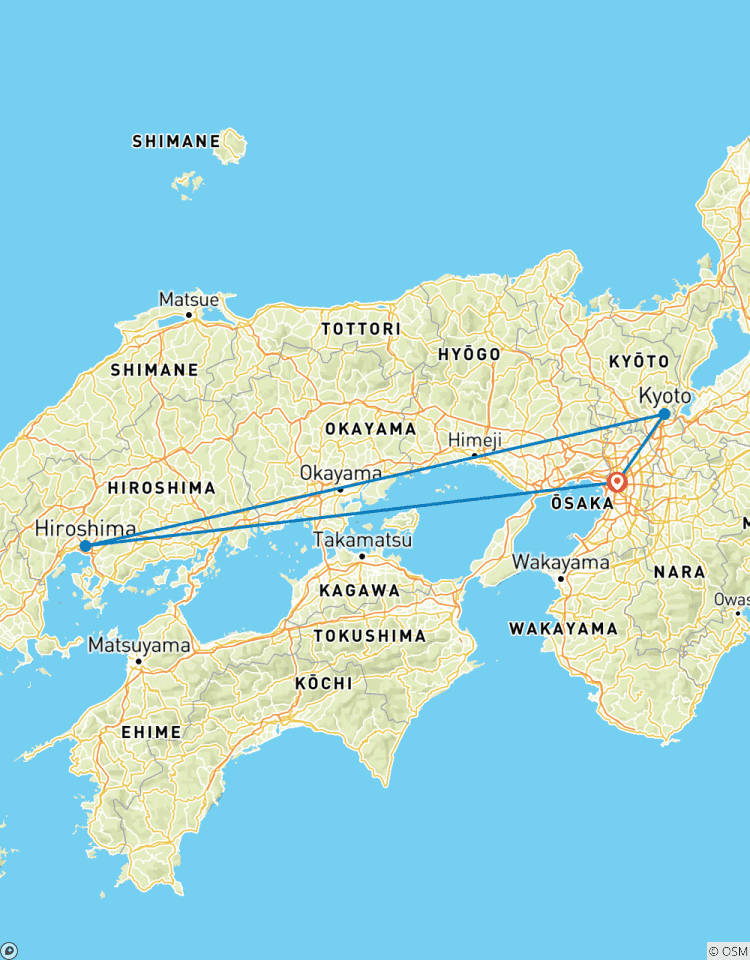 Das Beste aus Osaka, Kyoto und Hiroshima - 6 Tage Rundreise
