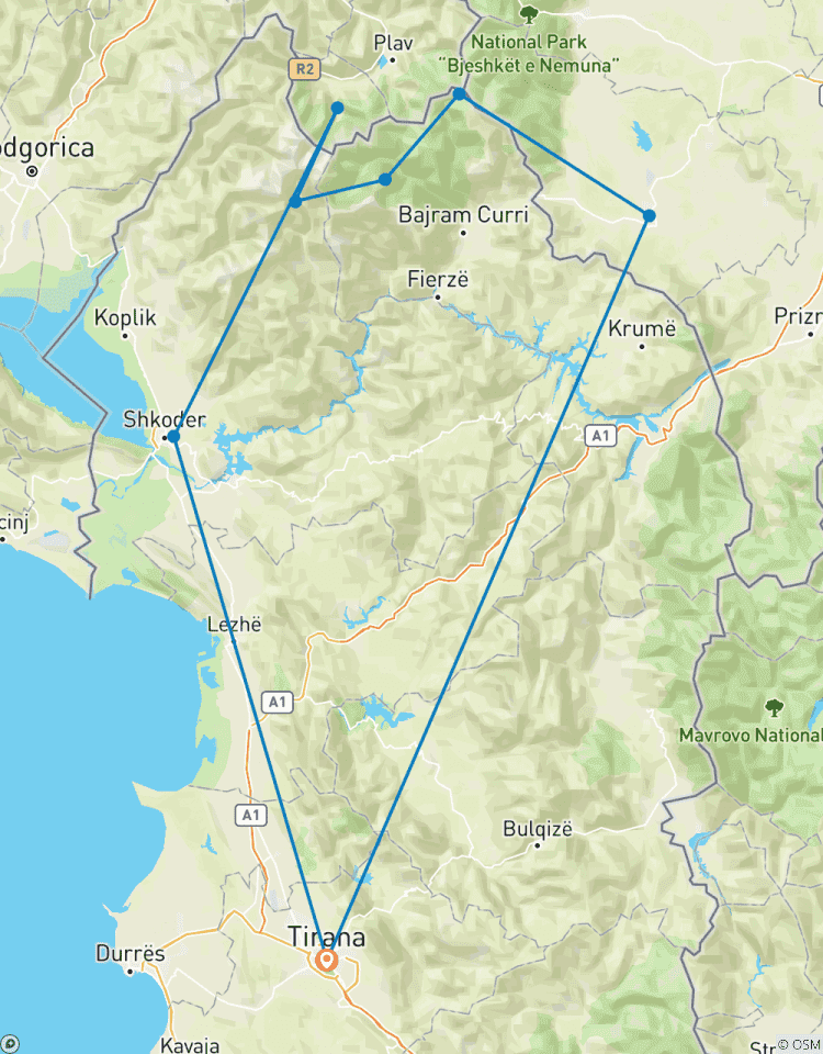 Gipfel auf dem Balkan (selbst geführt) - 10 Tage Rundreise