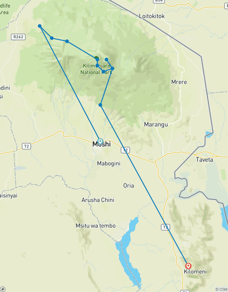 Circuito Ascensión al KiLimanjaro por la ruta Lemosho 10 días - alojamiento y transporte incluidos