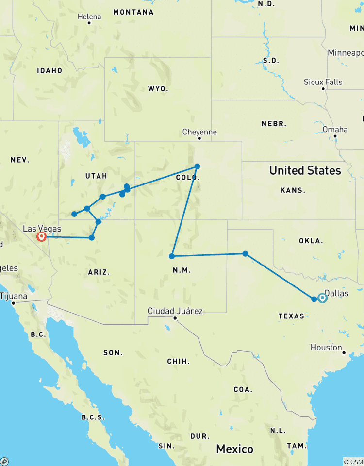 VS: Roadtrip langs nationale parken (einde Las Vegas)-rondreis