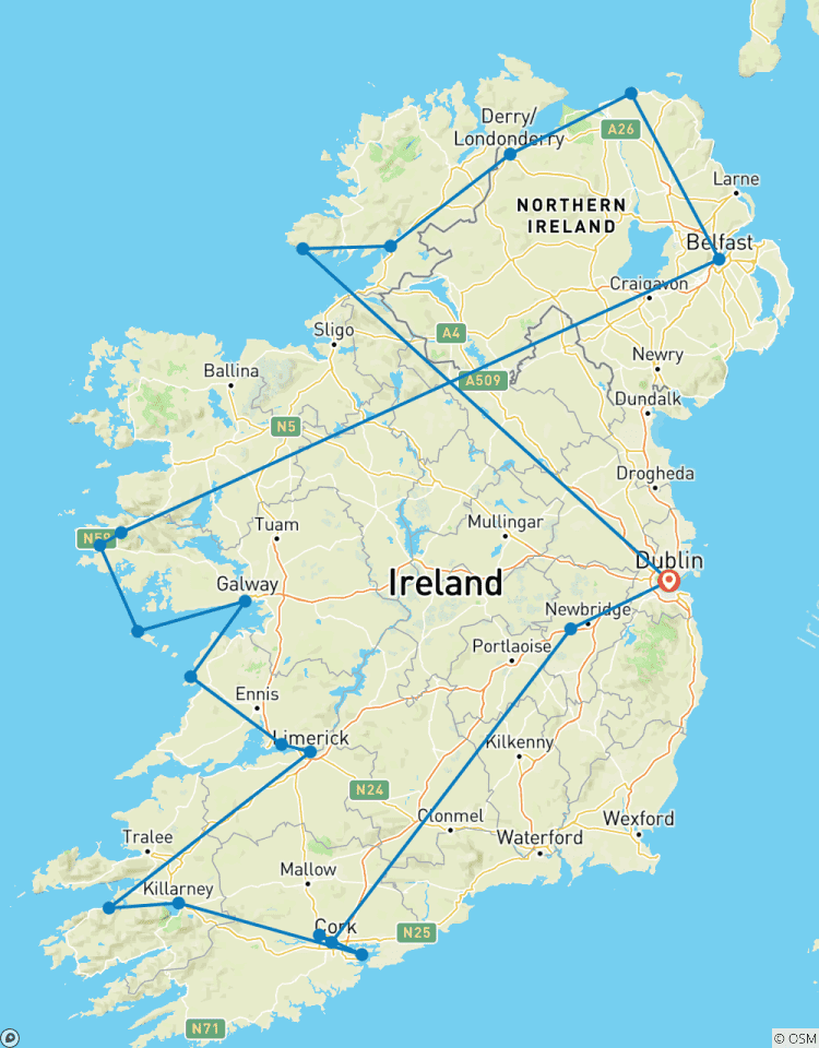 11 days in Ireland: Titanic Rail Trail & Wild Atlantic Way including Donegal Tour