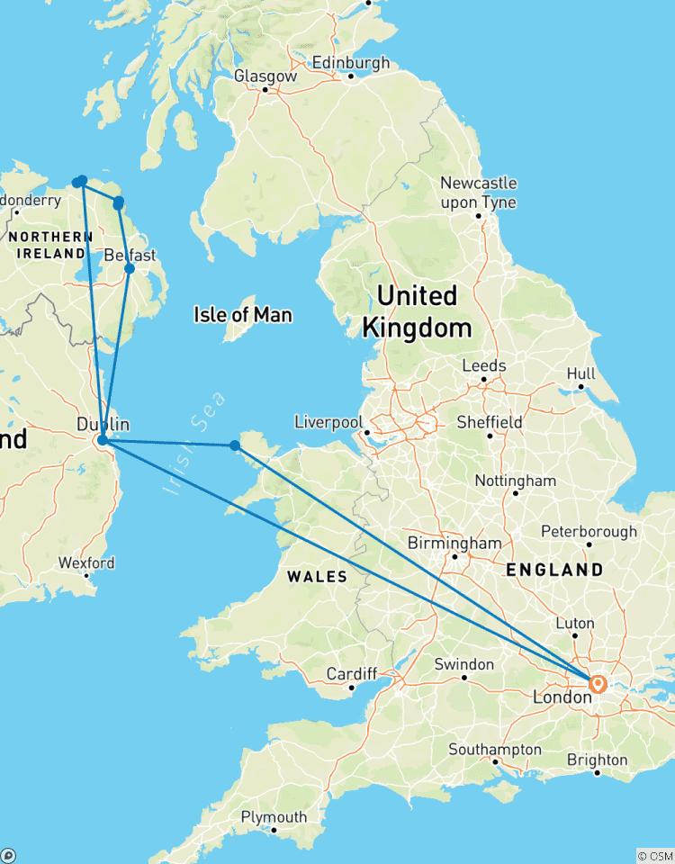London - Dublin & Giants Causeway Tour