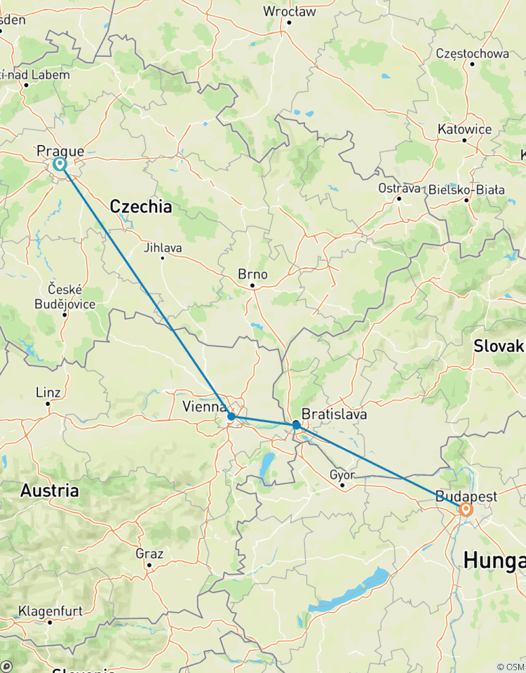 4 Pays d\'Europe de l\'Est en 9 jours (Prague, Vienne, Bratislava et Budapest) circuit