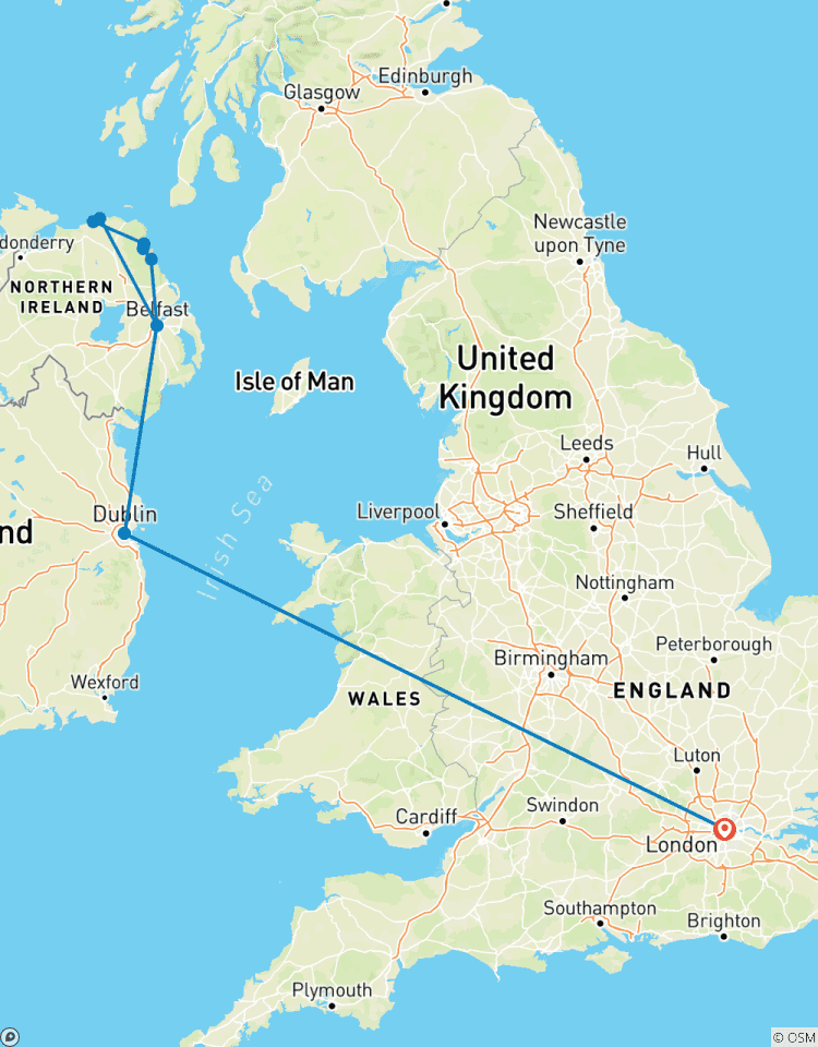 Londen – Dublin, Belfast & De Giants Causeway-rondreis
