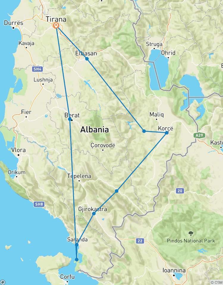 Circuito 5 Días Circuito Privado Albania Paisajes UNESCO Lagos y Ciudades Antiguas