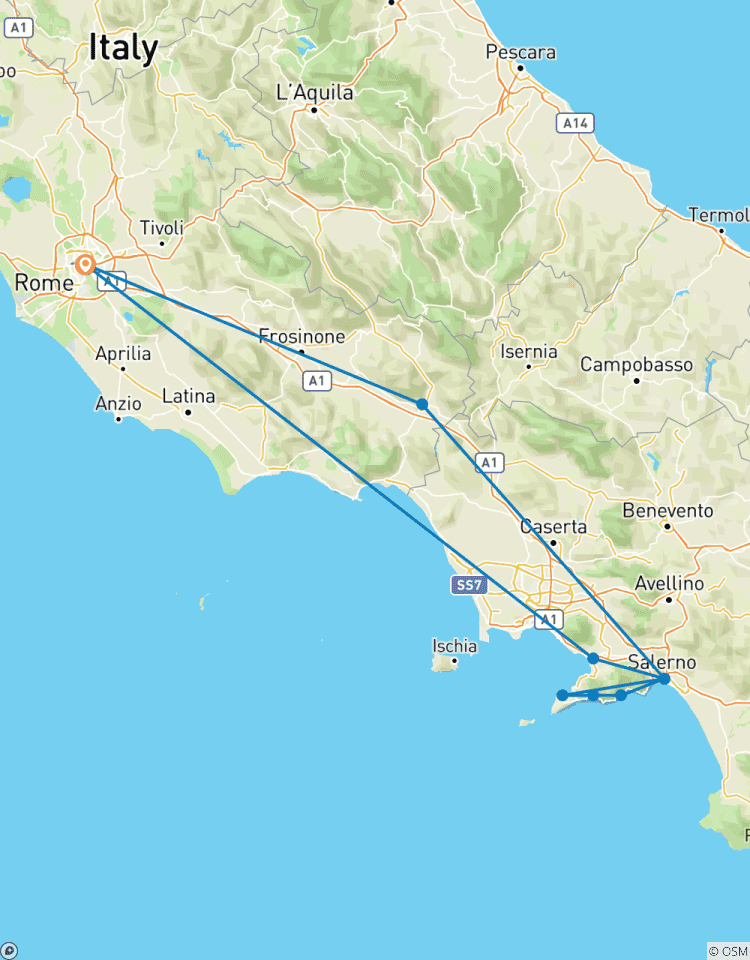 Circuito Cumbres y costas de 3 días: Vesubio, Pompeya y Amalfi circuito en grupo pequeño desde Roma