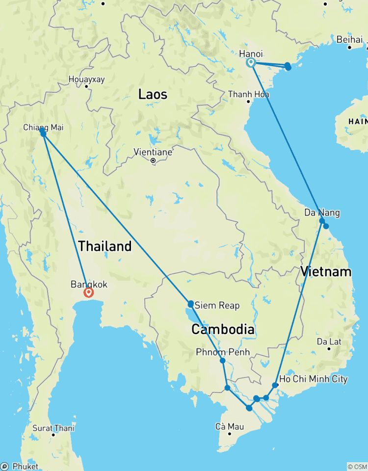 Ultimate Vietnam, Cambodia & Thailand Tour – 21 Days with Halong Cruise & Mekong River Crossing Tour