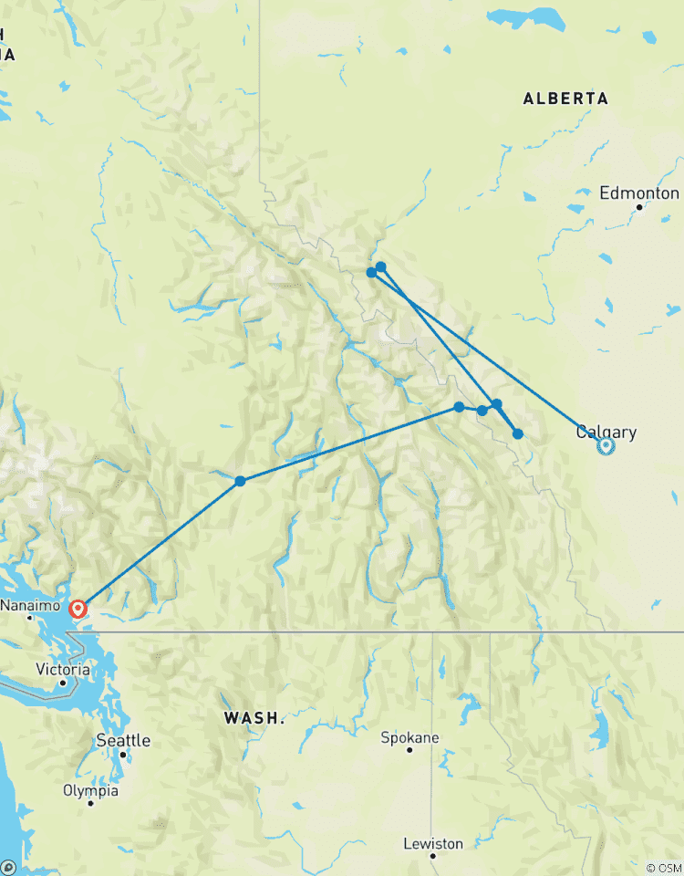 6 Tage-Rockies-Urlaub ab Calgary mit dem Rocky Mountaineer Deluxe Train - zeitlich begrenzter Gratispass für Columbia Icefield Reise Rundreise