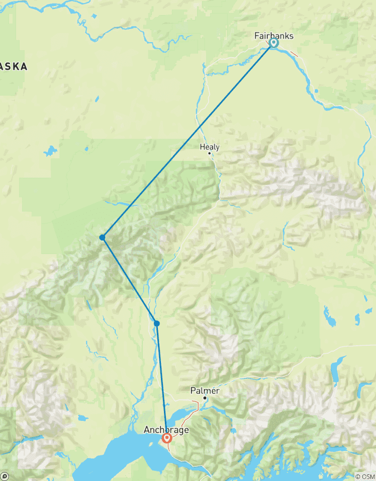 Verkenningsreis door Alaska-rondreis