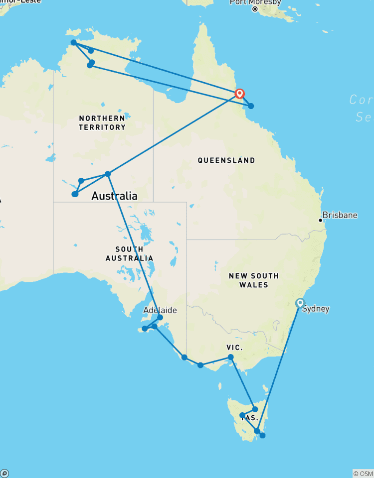 Quer Durch Australien mit Tasmanien Rundreise