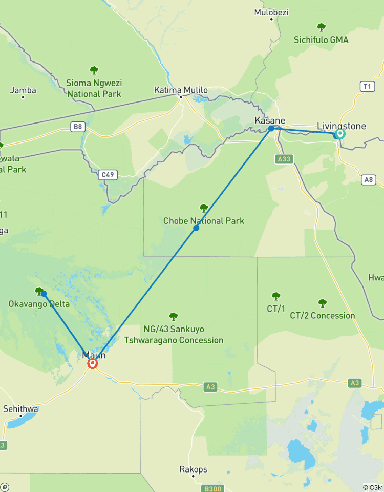 Livingstone Adventures & Okavango Delta–Chobe Safari Experience – 7 Days Tour