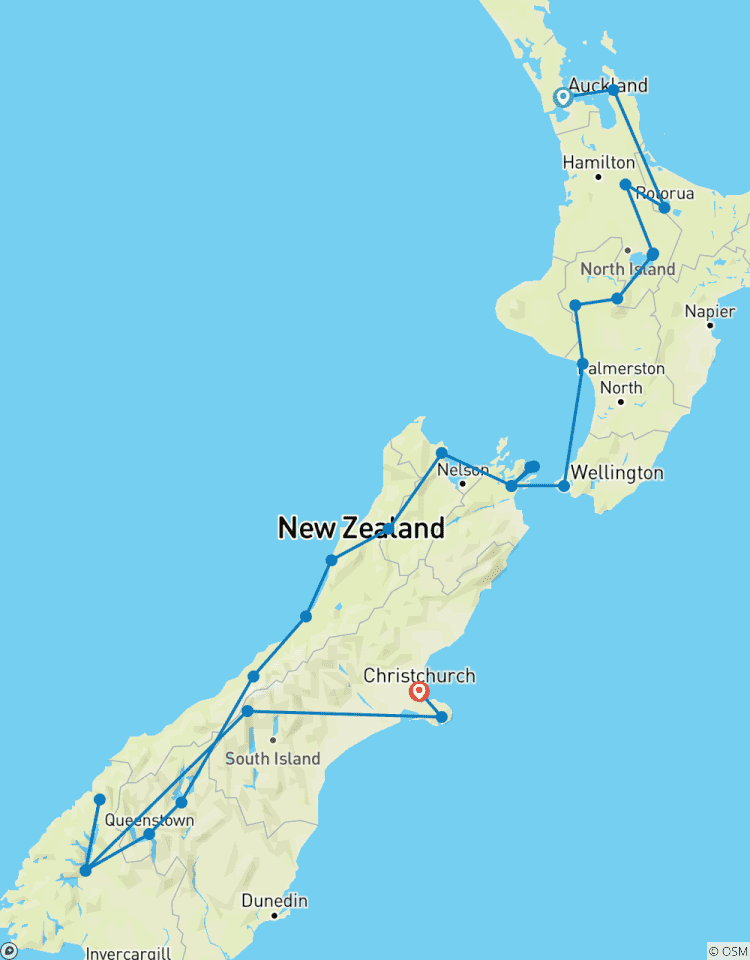 Fjorde, Vulkane & Begegnungen - Auckland bis Christchurch Rundreise