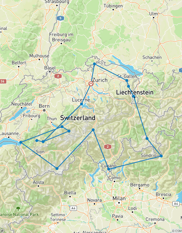 Grote rondreis door Zwitserland Explorer Panoramic: join-in groepsreis-rondreis