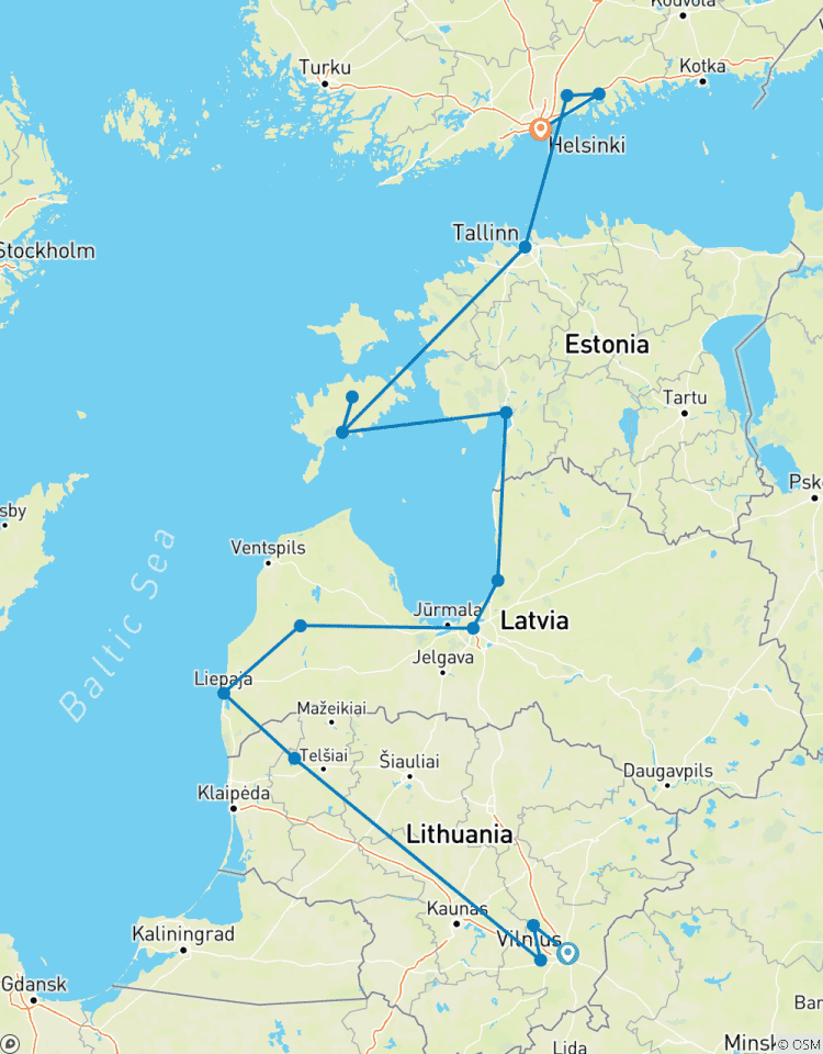Durch das Baltikum und Finnland Wanderreise Rundreise