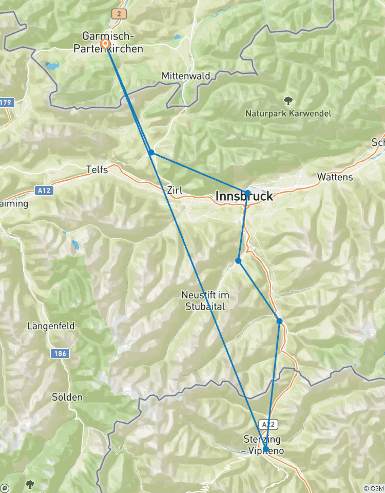 Geführte Alpenüberquerung von Garmisch nach Sterzing - Mit Guide und Hotelkomfort die Alpen überqueren Tour