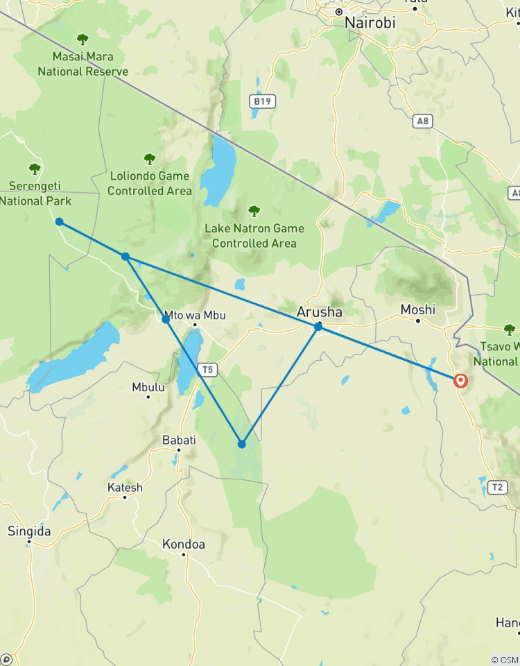 Circuito Safari a Tarangire, Serengeti y Ngorongoro