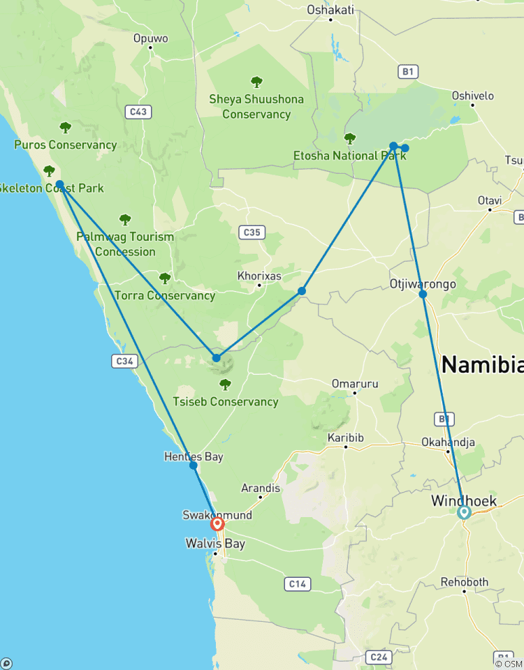 Circuito Safari de 3 días al Etosha Express Lodge * salida martes