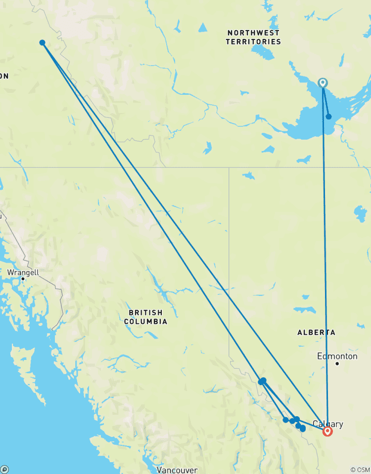 Circuit de 8 jours à Yellowknife pour les aurores boréales et les Rocheuses canadiennes | Explorez les parcs nationaux Aurora, Banff et Jasper circuit