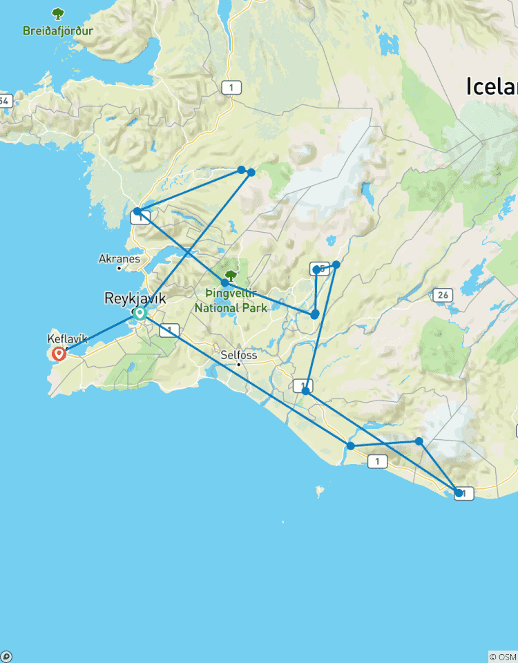 Scenic Iceland and the Northern Lights (Classic) Tour
