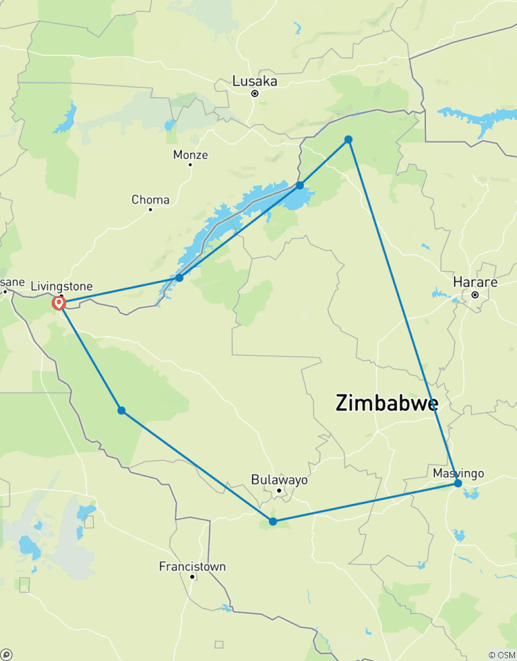 Simbabwe Highlights mit Victoria Falls Ruinen Safari - 14 Tage Rundreise