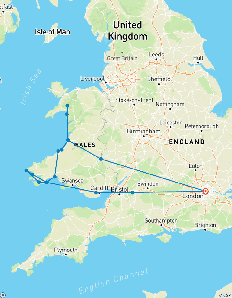 Welsh Wanderer (Hotel) - 5 days Tour