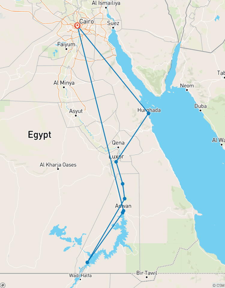 Egypt Holiday Package for 9 Days 8 Nights Cairo Luxor and Hurghada Tour