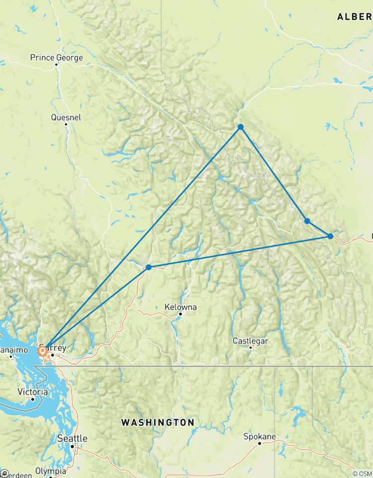 Aventure ferroviaire de 7 jours dans les Rocheuses | VIA Rail et Rocky Mountaineer | Départ de Vancouver circuit