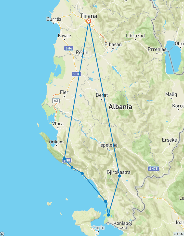 Circuito Costa Sur, Saranda, Butrint y Gjirokastra circuito de 2 días