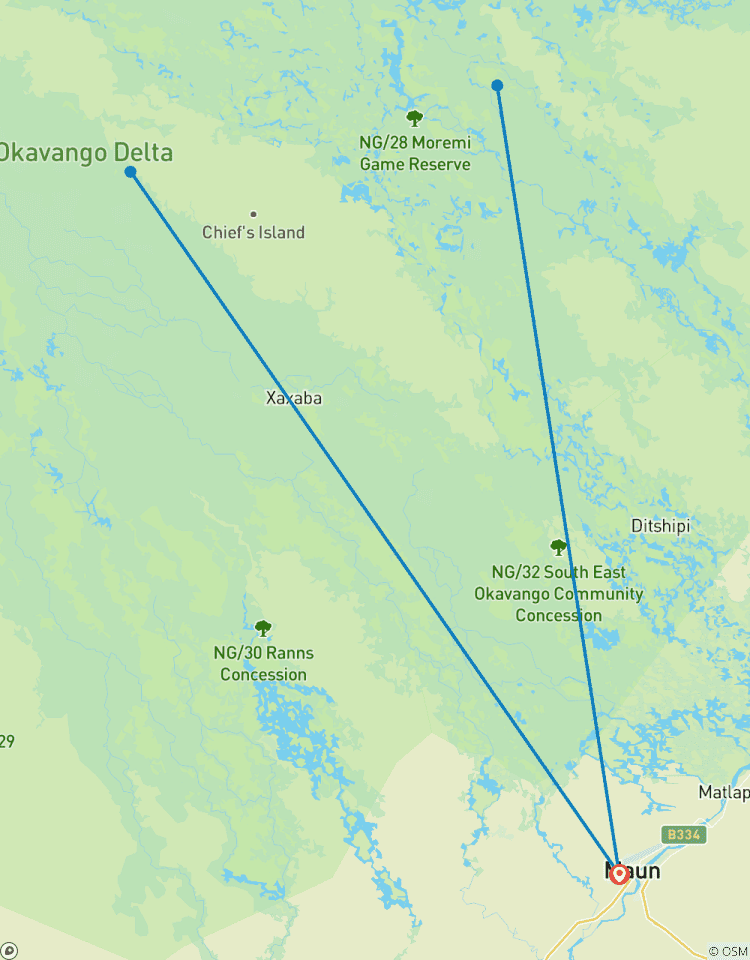 8 Day Wilderness Trail: Okavango & Moremi . WildCamping Safari , all-inclusive Tour