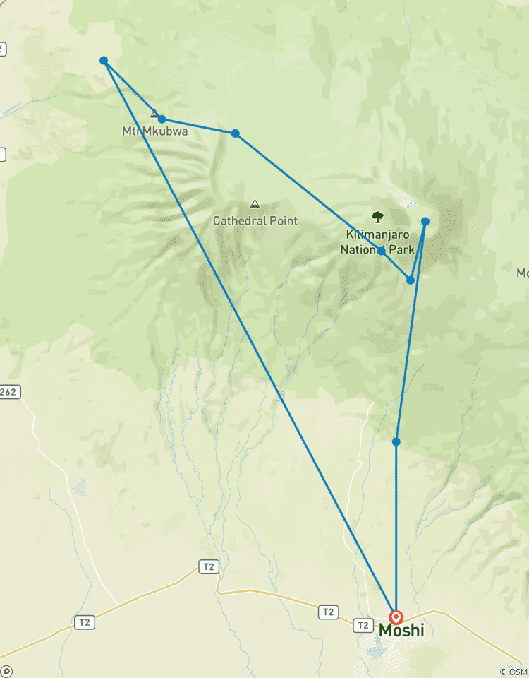 Beste 7-daagse groepsbudget Kilimanjaro beklimming via Lemosho Route vanuit Moshi-rondreis