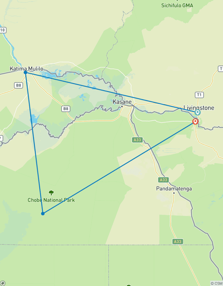 Circuito Zambia Nambia Botsuana Zimbabue - aventura y safari de 8 días en 4 Países
