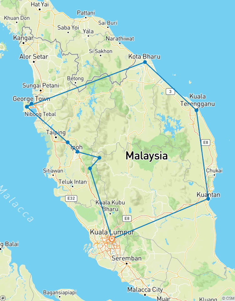 Ronda Ronda: Kuala Lumpur bis Kuala Lumpur Rundreise