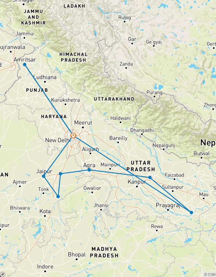 Circuito Espíritu de la India con añadido de Amritsar