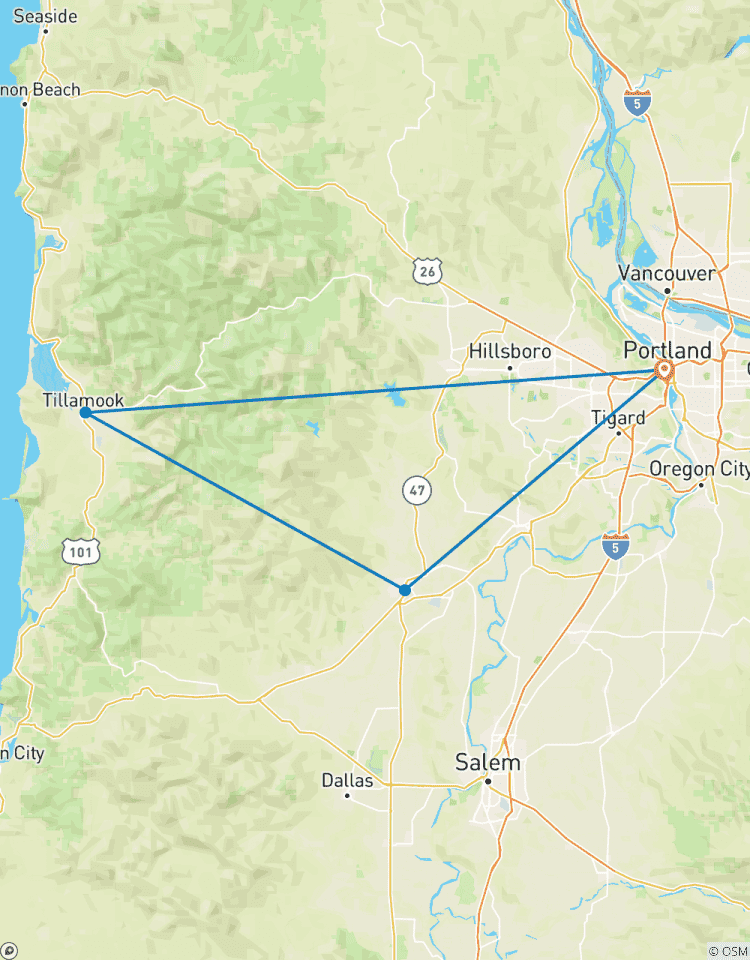 Oregon Coast and the Willamette Valley Tour