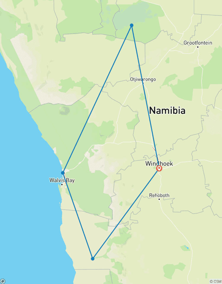 5-Days Sossusvlei, Swakopmund and Etosha NP Lodging Tour