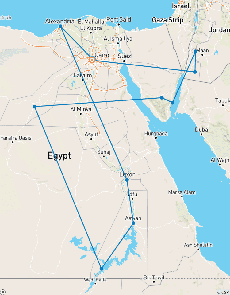 Circuito 30 días en Egipto y Jordania: descubre la rica historia, las maravillas culinarias y los encantos locales